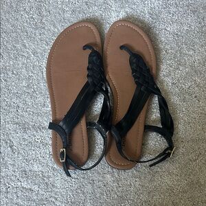 American Eagle Outfitters Black and Brown Sandals